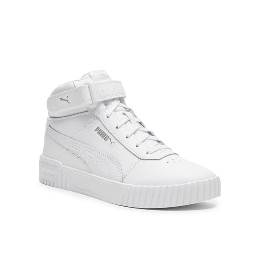 Sneakersy Puma Carina Mid Jr 38737602 Biały ze sklepu eobuwie.pl w kategorii Buty sportowe dziecięce - zdjęcie 182110829