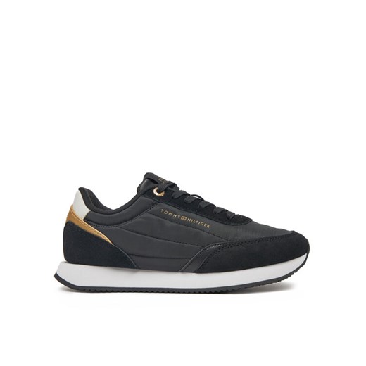 Sneakersy Tommy Hilfiger Essential Runner FW0FW08332 Czarny ze sklepu eobuwie.pl w kategorii Buty sportowe damskie - zdjęcie 182110837