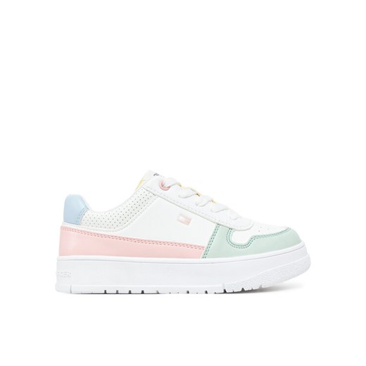 Sneakersy Tommy Hilfiger Low Cut Lace-Up Sneaker T3A9-33740-1355 M Biały ze sklepu eobuwie.pl w kategorii Buty sportowe dziecięce - zdjęcie 182110965