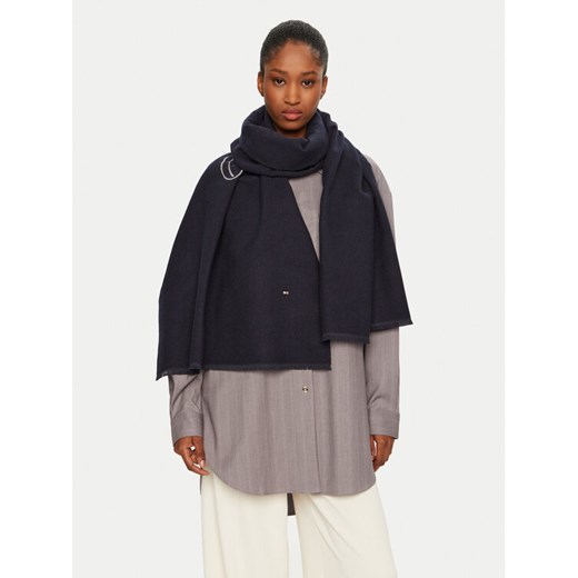 Szalik Tommy Hilfiger Logo AW0AW17352 Granatowy ze sklepu eobuwie.pl w kategorii Szaliki i chusty damskie - zdjęcie 182111027