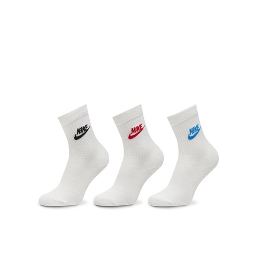Zestaw 3 par wysokich skarpet damskich Nike DX5025 Biały Nike XL eobuwie.pl