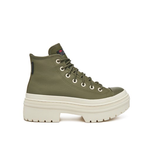 Trampki Converse Chuck Taylor All Star Lugged Heel Platform Waterproof A11163C 306 Zielony ze sklepu eobuwie.pl w kategorii Trampki damskie - zdjęcie 182111565