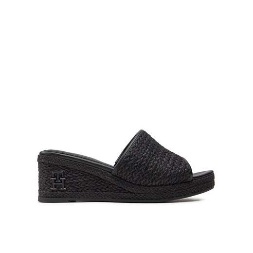 Espadryle Tommy Hilfiger FW0FW07927 Czarny ze sklepu eobuwie.pl w kategorii Klapki damskie - zdjęcie 182111606
