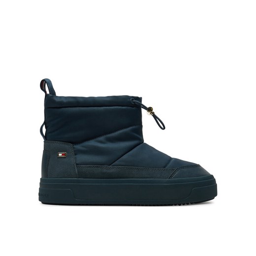 Śniegowce Tommy Hilfiger Flag Nylon Mini Snowboot FW0FW08334 Granatowy ze sklepu eobuwie.pl w kategorii Śniegowce damskie - zdjęcie 182111726