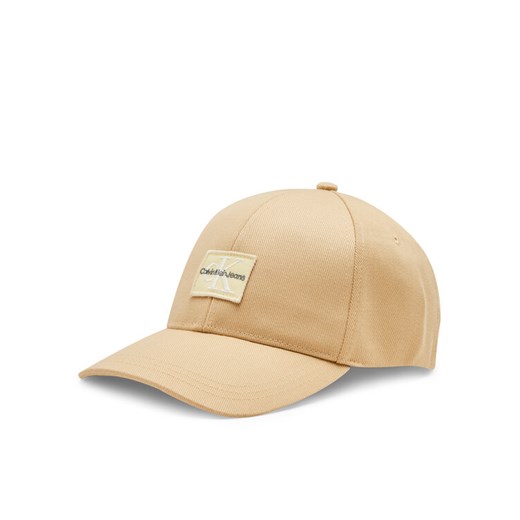 Czapka z daszkiem Calvin Klein Jeans Mono Logo Patch Cap K60K612381 Beżowy ze sklepu eobuwie.pl w kategorii Czapki z daszkiem damskie - zdjęcie 182111799