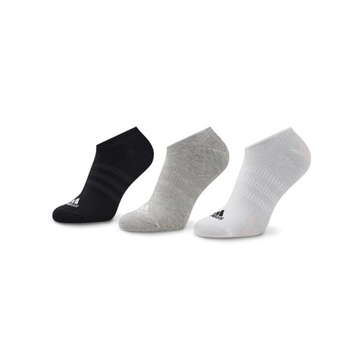 Skarpety stopki unisex adidas Thin and Light No-Show Socks 3 Pairs IC1328 Szary ze sklepu eobuwie.pl w kategorii Skarpetki dziecięce - zdjęcie 182111865