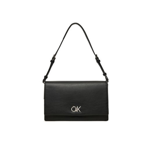 Torebka Calvin Klein Ck Elongated Shoulder Bag K60K612807 Czarny ze sklepu eobuwie.pl w kategorii Torebki damskie - zdjęcie 182111936