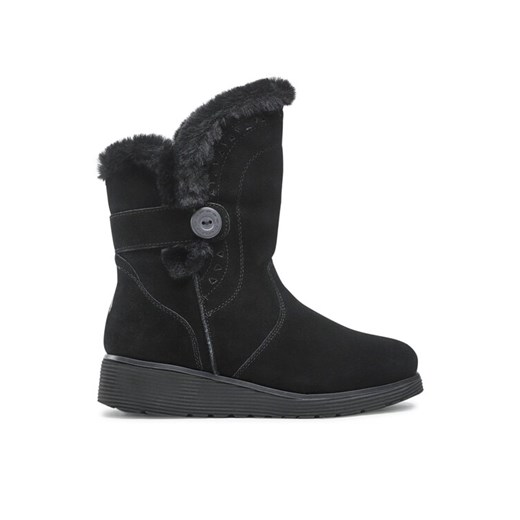 Botki Skechers Cozy Peak 49811/BLK Czarny ze sklepu eobuwie.pl w kategorii Śniegowce damskie - zdjęcie 182112336