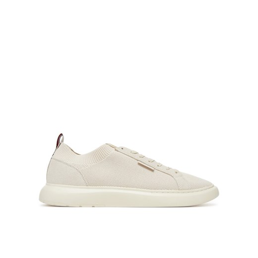 Sneakersy Tommy Hilfiger Light Cupsole Knit Seasonal FM0FM05403 Beżowy ze sklepu eobuwie.pl w kategorii Buty sportowe męskie - zdjęcie 182112548