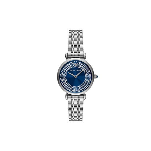Zegarek Emporio Armani Gianni T-Bar AR11627 Srebrny ze sklepu eobuwie.pl w kategorii Zegarki - zdjęcie 182112709