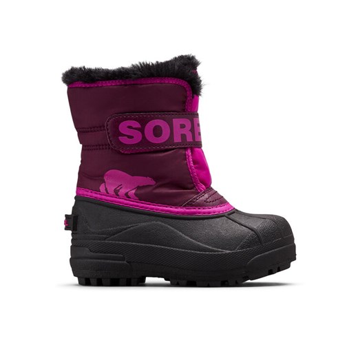 Śniegowce Sorel Snow Commander™ 2114101562 Bordowy ze sklepu eobuwie.pl w kategorii Buty zimowe dziecięce - zdjęcie 182112819