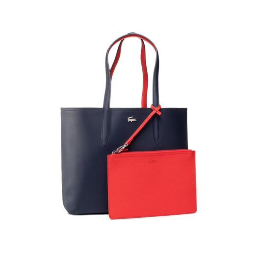 Torebka Lacoste Shopping Bag NF2142AA Czerwony ze sklepu eobuwie.pl w kategorii Torby Shopper bag - zdjęcie 182112916
