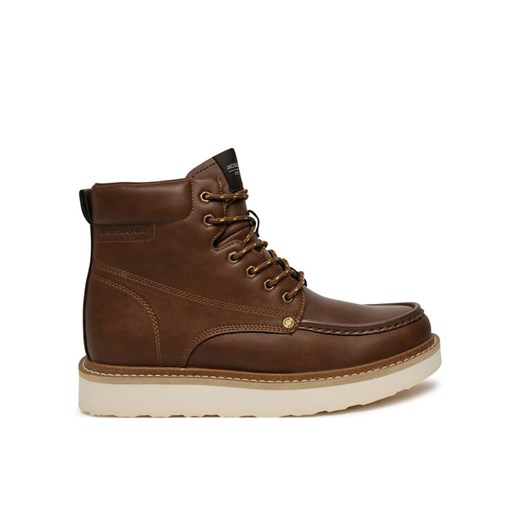 Trapery Jack&Jones Jfwarchway Pu Moc Boot Lace-Up Boots 12257971 Brązowy ze sklepu eobuwie.pl w kategorii Buty zimowe męskie - zdjęcie 182112976
