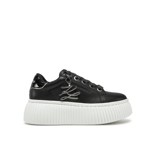 Sneakersy KARL LAGERFELD Kreeper Lo KL42376A Czarny ze sklepu eobuwie.pl w kategorii Buty sportowe damskie - zdjęcie 182113215