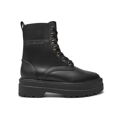 Trapery Tommy Hilfiger FW0FW08440 Czarny ze sklepu eobuwie.pl w kategorii Workery damskie - zdjęcie 182113559