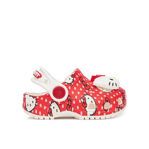 Klapki Crocs Hello Kitty Red Classic Clog T 210577 Kolorowy ze sklepu eobuwie.pl w kategorii Klapki dziecięce - zdjęcie 182113586