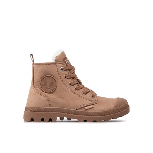 Trapery Palladium Pampa Hi Zip Wl 95982-254-M Brązowy ze sklepu eobuwie.pl w kategorii Workery damskie - zdjęcie 182113599