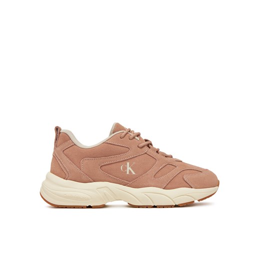 Sneakersy Calvin Klein Jeans Retro Tennis Low Mg Mix Media Wn YW0YW01639 Różowy ze sklepu eobuwie.pl w kategorii Buty sportowe damskie - zdjęcie 182113738