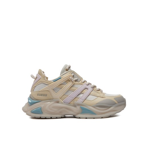 Sneakersy Guess Belluna FLTBEL ELE12 Beżowy ze sklepu eobuwie.pl w kategorii Buty sportowe damskie - zdjęcie 182113828
