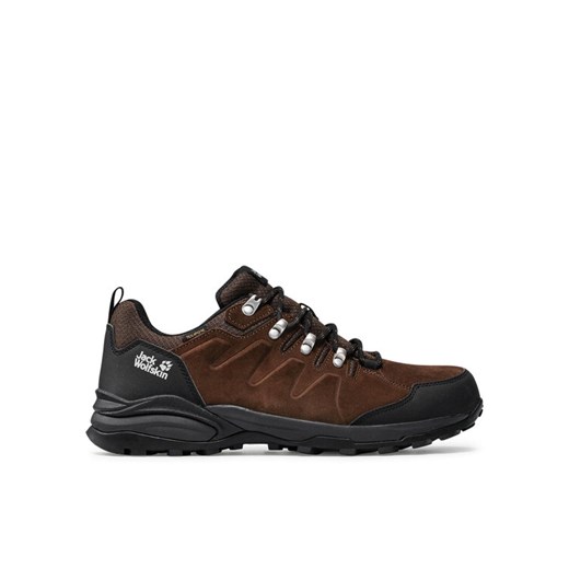Trekkingi Jack Wolfskin Refugio Texapore Low M 4049851 Brązowy ze sklepu eobuwie.pl w kategorii Buty trekkingowe męskie - zdjęcie 182113839