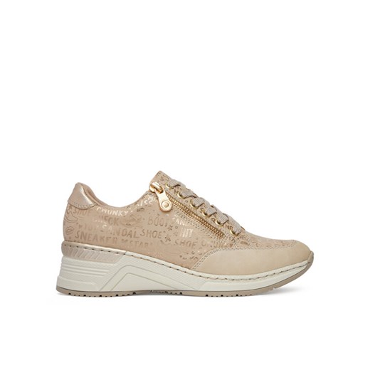 Sneakersy Rieker N4316-62 Beżowy ze sklepu eobuwie.pl w kategorii Buty sportowe damskie - zdjęcie 182113975