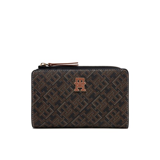 Duży Portfel Damski Tommy Hilfiger Th Monoplay Leather Med 7 Wallet AW0AW17417 Czarny ze sklepu eobuwie.pl w kategorii Portfele damskie - zdjęcie 182114018