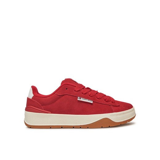 Sneakersy Tommy Jeans Skate EN0EN02677 Czerwony ze sklepu eobuwie.pl w kategorii Trampki damskie - zdjęcie 182114056