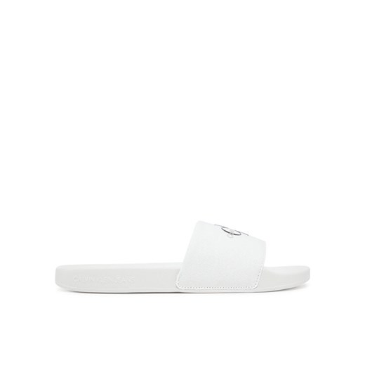 Klapki Calvin Klein Jeans Slide Monogram Cv YM0YM01271 Biały ze sklepu eobuwie.pl w kategorii Klapki męskie - zdjęcie 182114336