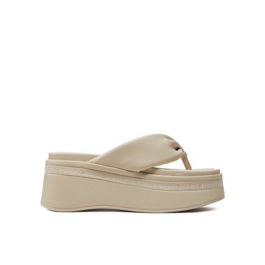 Japonki Tommy Jeans Tjw Wedge Sandal EN0EN02457 Beżowy Tommy Jeans 41 eobuwie.pl