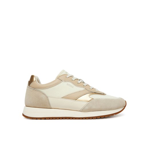 Sneakersy BOSS Kai Runn 50541653 Beżowy ze sklepu eobuwie.pl w kategorii Buty sportowe damskie - zdjęcie 182114795
