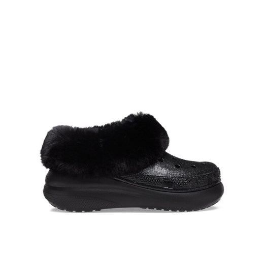 Kapcie Crocs Crocs Furever Crush Crystal Glitter 208974 Czarny ze sklepu eobuwie.pl w kategorii Klapki damskie - zdjęcie 182114908