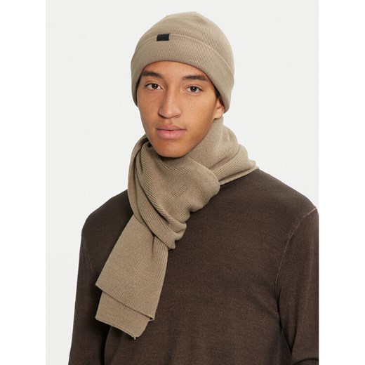 Zestaw Szalik i Czapka Jack&Jones 12163827 Beżowy ze sklepu eobuwie.pl w kategorii Czapki zimowe męskie - zdjęcie 182115558
