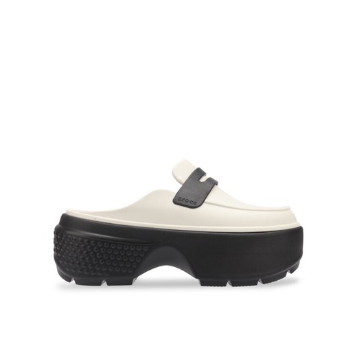 Klapki Crocs Stomp Loafer Clog 209937 Szary ze sklepu eobuwie.pl w kategorii Klapki damskie - zdjęcie 182115678