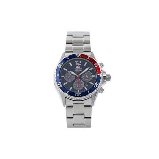 Zegarek Orient Mako Solar RA-TX0201L10B Srebrny ze sklepu eobuwie.pl w kategorii Zegarki - zdjęcie 182115746