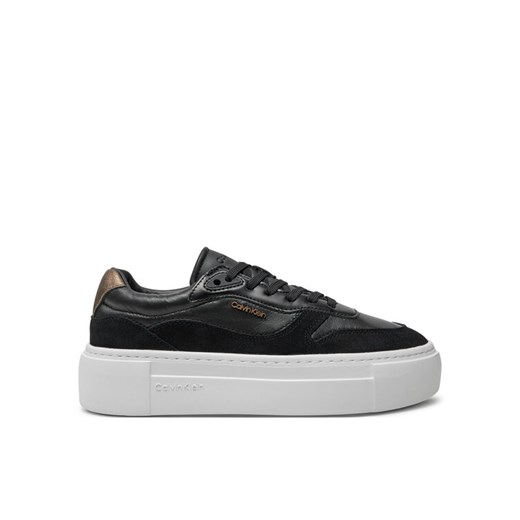 Sneakersy Calvin Klein Ff Cupsole Lace Up W/Ml Mix M HW0HW02125 Czarny ze sklepu eobuwie.pl w kategorii Buty sportowe damskie - zdjęcie 182116055