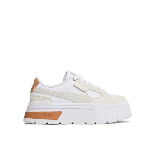 Sneakersy Puma Mayze Stack Luxe 389853 05 Biały ze sklepu eobuwie.pl w kategorii Buty sportowe damskie - zdjęcie 182116098