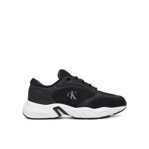 Sneakersy Calvin Klein Jeans Retro Tennis Mg Mix YW0YW01743 Czarny ze sklepu eobuwie.pl w kategorii Buty sportowe damskie - zdjęcie 182116295