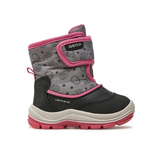 Śniegowce Geox B Flanfil Girl B Abx B263WG 0BCMN C9235 M Czarny ze sklepu eobuwie.pl w kategorii Buty zimowe dziecięce - zdjęcie 182116357