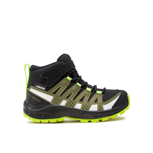 Trekkingi Salomon Xa Pro V8 Mid Climasalomon™ Waterproof L47289600 Czarny ze sklepu eobuwie.pl w kategorii Buty trekkingowe dziecięce - zdjęcie 182117087