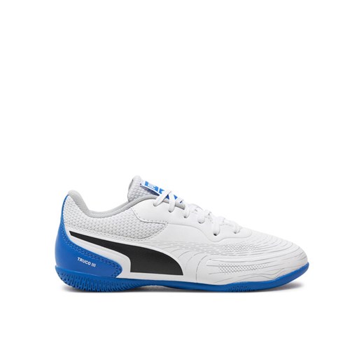 Buty do piłki nożnej Puma Truco III Jr 107980 Biały ze sklepu eobuwie.pl w kategorii Buty sportowe dziecięce - zdjęcie 182117268