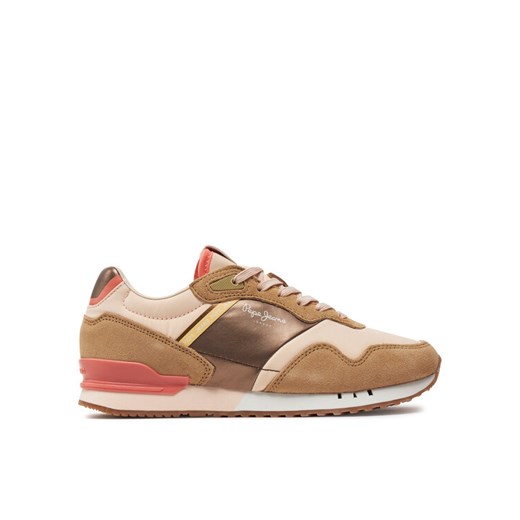 Sneakersy Pepe Jeans London Glam W PLS40006 Beżowy ze sklepu eobuwie.pl w kategorii Buty sportowe damskie - zdjęcie 182117376