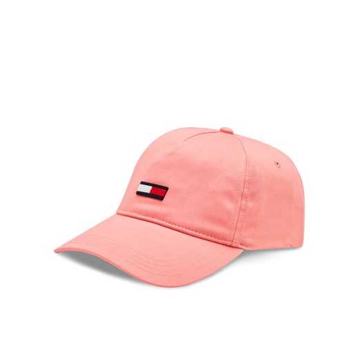 Czapka z daszkiem Tommy Jeans Tjw Elongated Flag Cap AW0AW15842 Różowy ze sklepu eobuwie.pl w kategorii Czapki z daszkiem damskie - zdjęcie 182117815