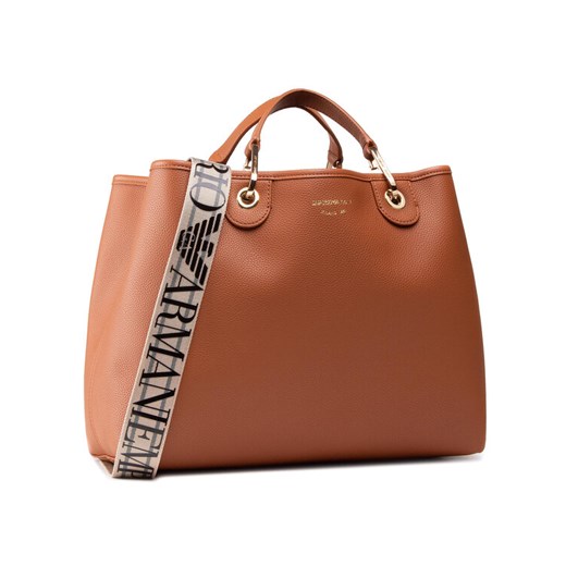 Torebka Emporio Armani Y3D165 YFO5B 85550 Brązowy ze sklepu eobuwie.pl w kategorii Torby Shopper bag - zdjęcie 182117885