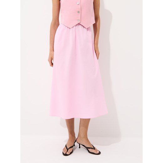 Spódnica Mohito różowa midi na wiosnę 
