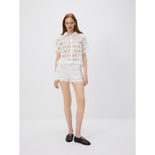 Reserved - Ażurowa koszula - biały Reserved S Reserved
