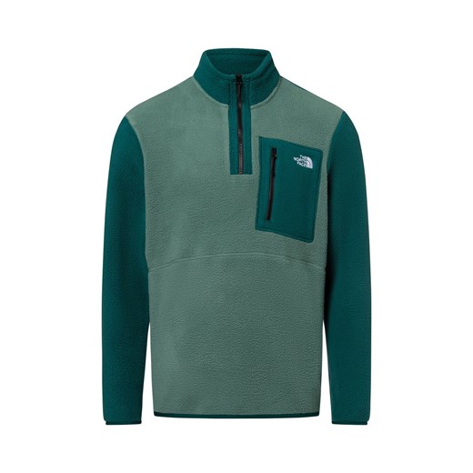 The North Face Męska kurtka polarowa - Yumiori 1/4 zip Mężczyźni trzcinowy jednolity ze sklepu vangraaf w kategorii Bluzy męskie - zdjęcie 182592425