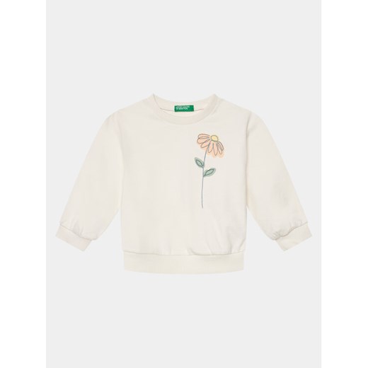 United Colors Of Benetton Bluza 3BC1G10E7 Écru Oversize ze sklepu MODIVO w kategorii Bluzy dziewczęce - zdjęcie 182593748