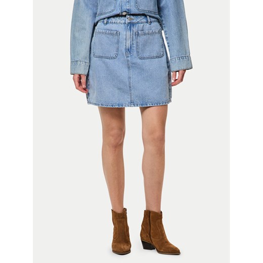 Pieces Spódnica jeansowa Sky 17155880 Niebieski Regular Fit ze sklepu MODIVO w kategorii Spódnice - zdjęcie 182593759
