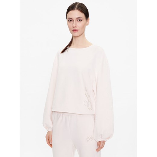EA7 Emporio Armani Bluza 3RTM13 TJLKZ 1712 Beżowy Regular Fit ze sklepu MODIVO w kategorii Bluzy damskie - zdjęcie 182593776