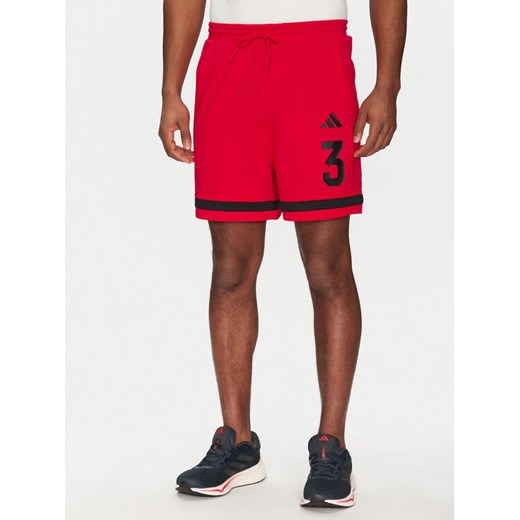 adidas Szorty sportowe Seasonal Essentials Sport JD8089 Czerwony Regular Fit ze sklepu MODIVO w kategorii Spodenki męskie - zdjęcie 182593808
